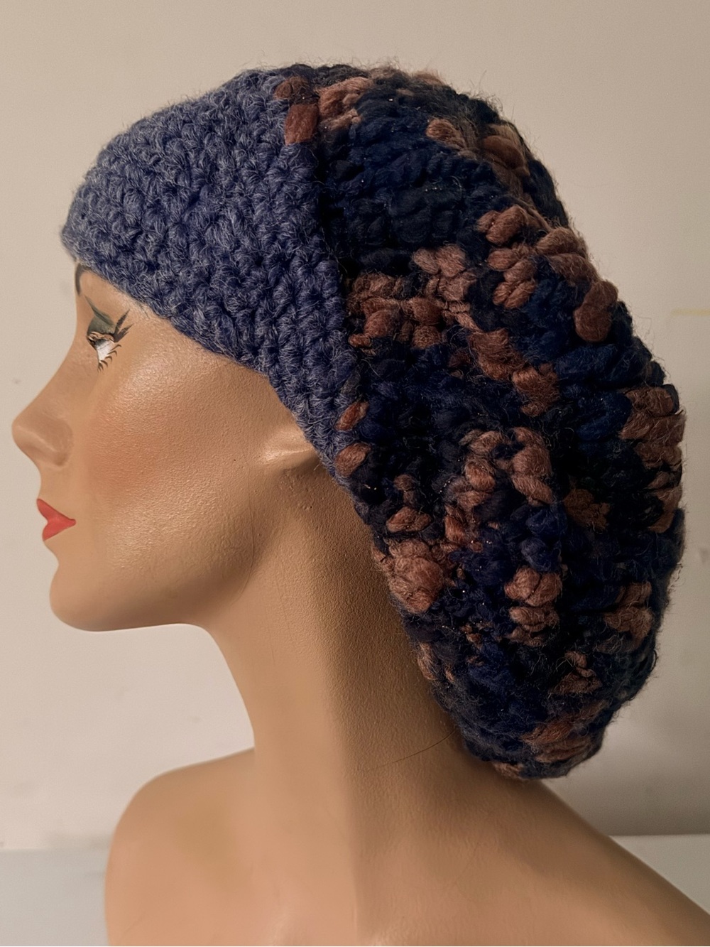 Madison 88 Muted Lavender and Rose Thick Knit Chunky Slouchy Beanie NWOT